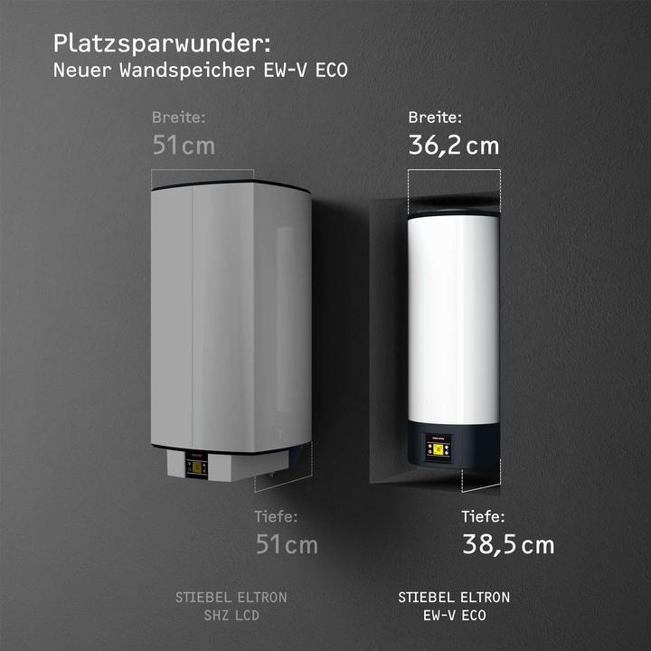 Produktbild Stiebel Eltron EW-V ECO 50 l, Elektro Warmwasserspeicher, LC-Display, Energieklasse B, druckfest