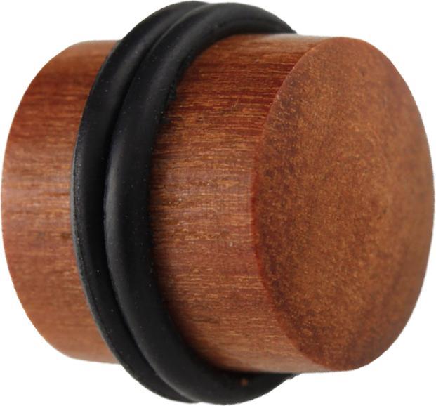 Star Piercing Plug aus Teakholz (Organisch, ohne Messing)