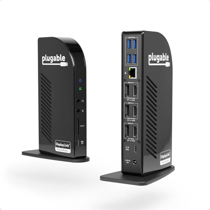 Image du produit Plugable Station d'accueil USB-C triple écran 4K PD (USB-C)