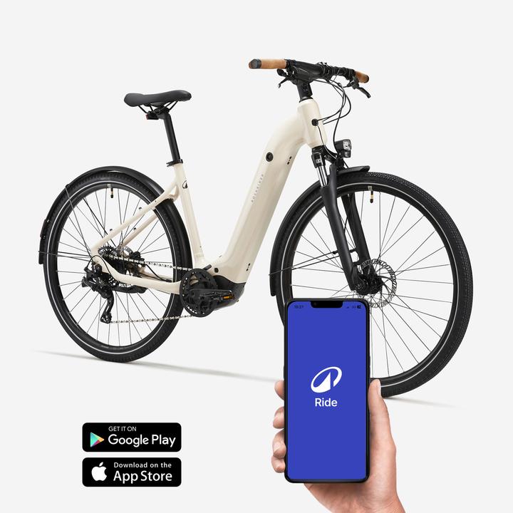 Produktbild Rockrider E-Bike SUV Trekking 28 Zoll e-actv 500 LF niedriger Einstieg Yamaha beige