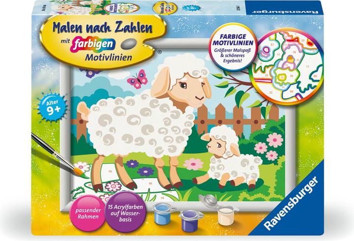 Produktbild Ravensburger Malen nach Zahlen 23764 - Schaf mit Lämmchen - Kinder ab 9 Jahren