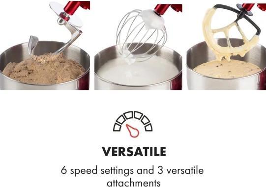 Actual product image Klarstein Bella Rossa Food Processor1200 Watt, 5 Litre, Red
