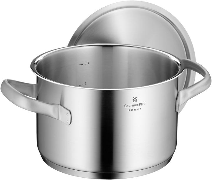 Gourmet Plus (20 cm, Casserole, Acier inoxydable)
