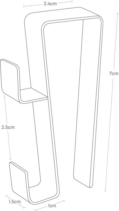 Actual product image Yamazaki Door hooks (set of 2) TOWER