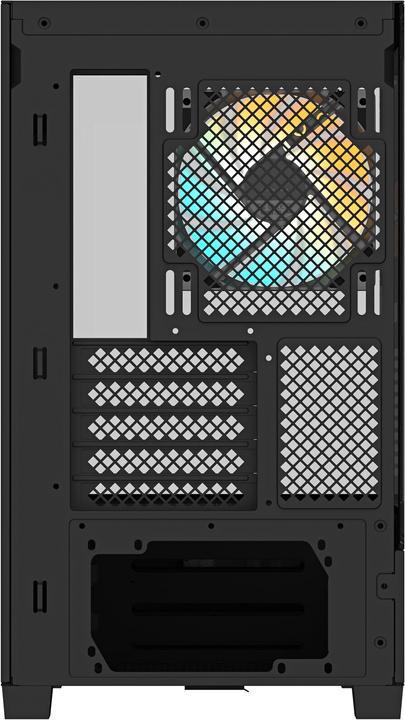 Actual product image Gigabyte case GB-C201P - Mid tower - 2xUSB 3.0 - 3x 120mm ARGB Fan - black (mATX, Mini-ITX)
