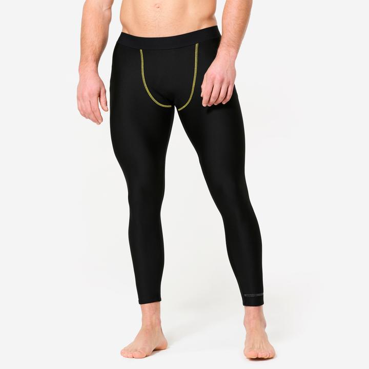 Domyos MMA-Leggings Herren - schwarz/gelb