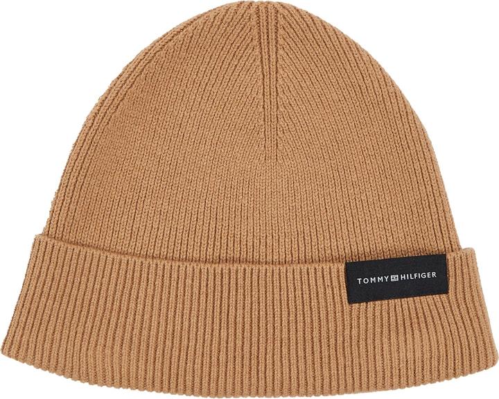 Tommy Hilfiger Herren Uptown Wool Beanie Strickmütze, Camel, One Size (One Size)