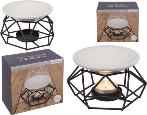 Ootb Lampada profumata in metallo nero