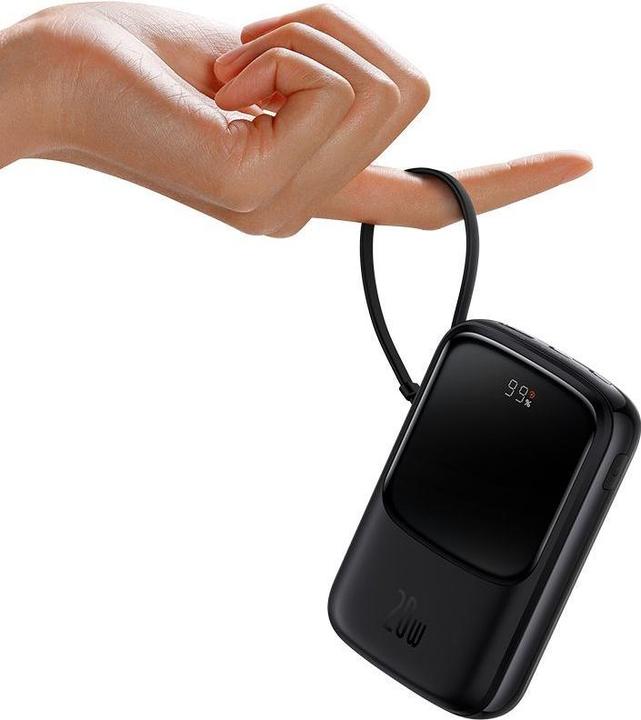 Actual product image Baseus Qpow Pro Overseas Edition + USB C 3A Cable (10000 mAh, 20 W, 37 Wh)