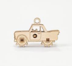 Actual product image Eco Wood Art EWA 3D wooden puzzle toy car (10 pieces)
