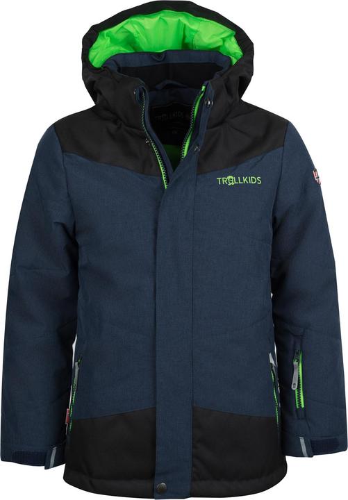 Navy Melange / Bright Green