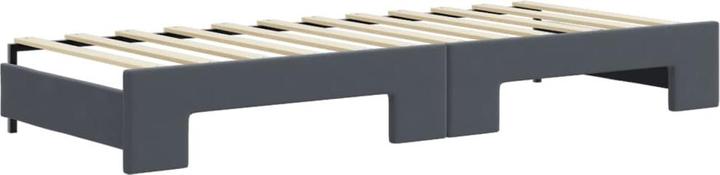 Produktbild VidaXL Tagesbett Ausziehbar Schubladen Schlafsofa Bett Dunkelgrau 80x200 cm Samt