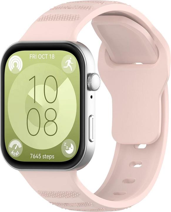 Techsuit - Watchband (W050) - Huawei Watch Fit 3 - Pink (Silikon)