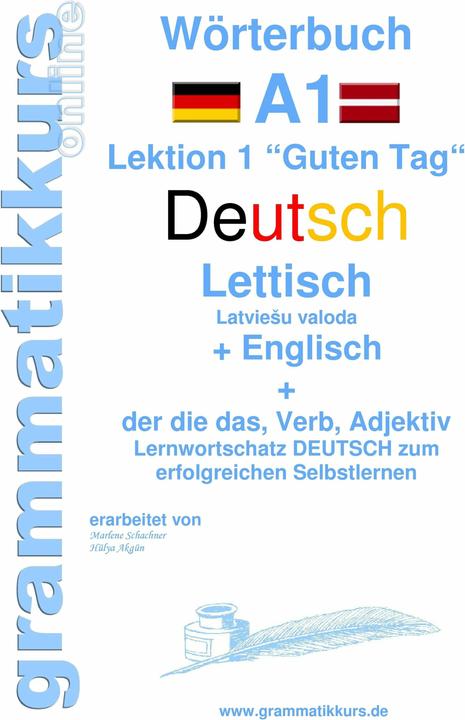 Produktbild Wörterbuch Deutsch - Lettisch - Englisch Niveau A1 (Deutsch, Englisch, Edouard Akom, Marlene Schachner, 2015)