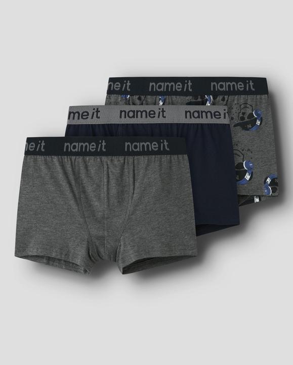 Immagine prodotto Name it Nkmboxer 3p Dark Grey Mel Skull Noos (158, 164, confezione da 3)