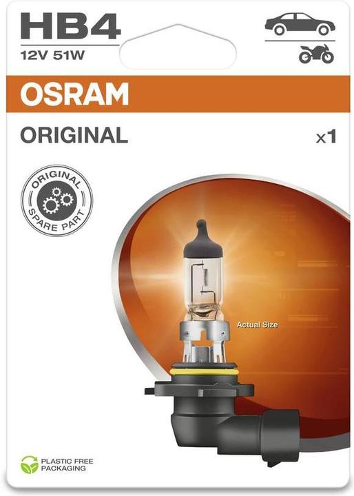 Actual product image Osram 4062172395328 Halogen bulbs Original Line HB4 51 W 12 V (HB4)