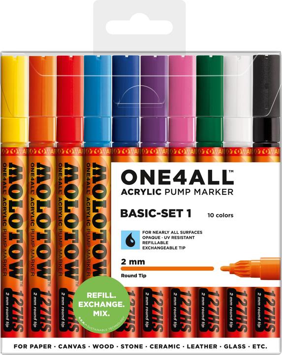 Immagine prodotto Molotow Marcatore acrilico (Ordinati, 2 mm, 10 x)