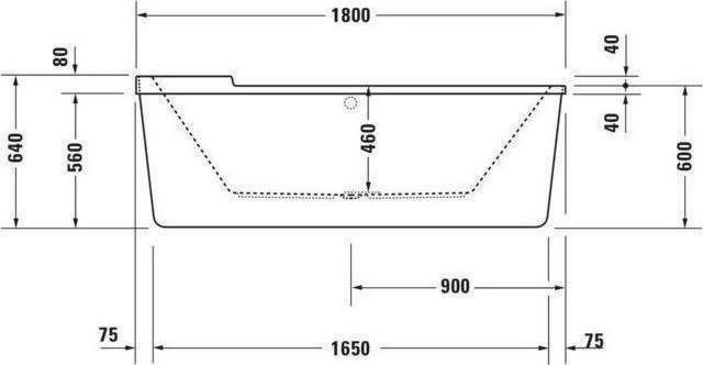 Actual product image Duravit Oval bathtub STARCK 180x80 free-standing 2 back slopes white (170 l, 180 cm, 80 cm)