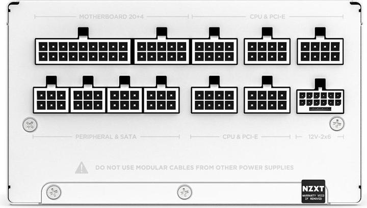Actual product image NZXT C1200 Gold ATX 3.1 white | 1200W PC power supply unit (1200 W)