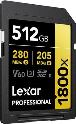 Image du produit Lexar Professional (512 Go, SDXC, U3, UHS-II)
