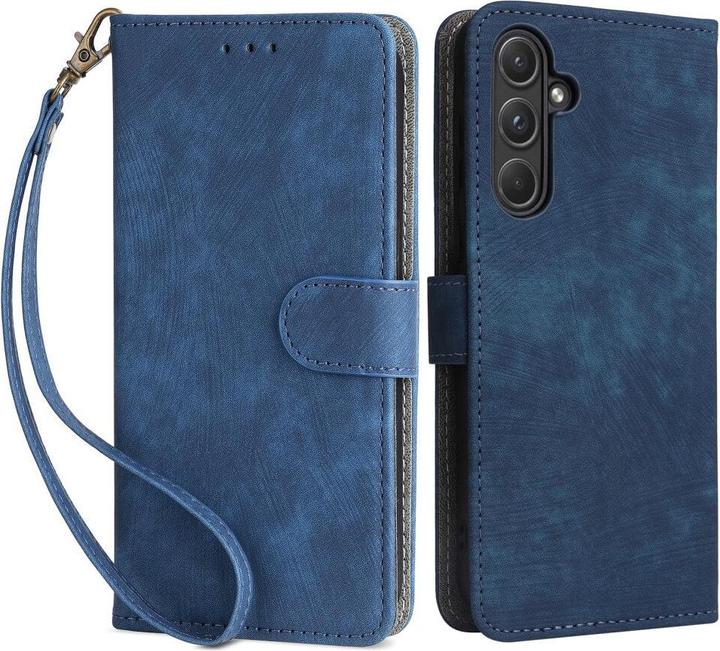 Cover-Discount Galaxy A55 - Custodia con blocco RFID blu (Samsung Galaxy A55)