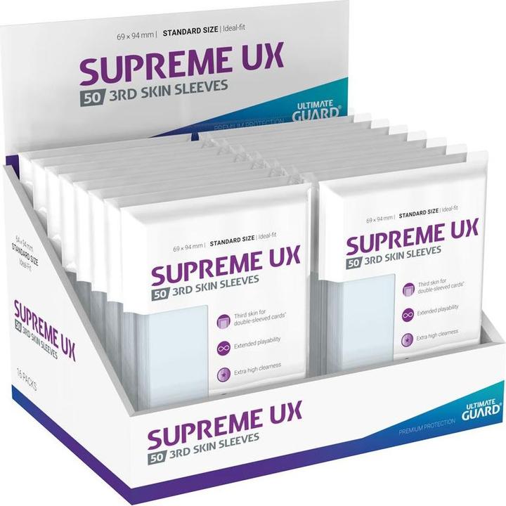Immagine prodotto Ultimate Guard UGD011116 - Supreme UX - 50x 3rd Skin Kartenhüllen in Standrardgrösse, Transparent