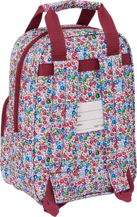 Produktbild Nait Nait Schulrucksack Flores coimbra burdeos Burgunderrot 20 x 28 x 8 cm