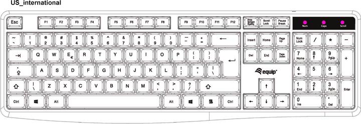 Produktbild equip Kabelgebundene USB Keyboard schwarz,US Layout (US, Kabelgebunden)