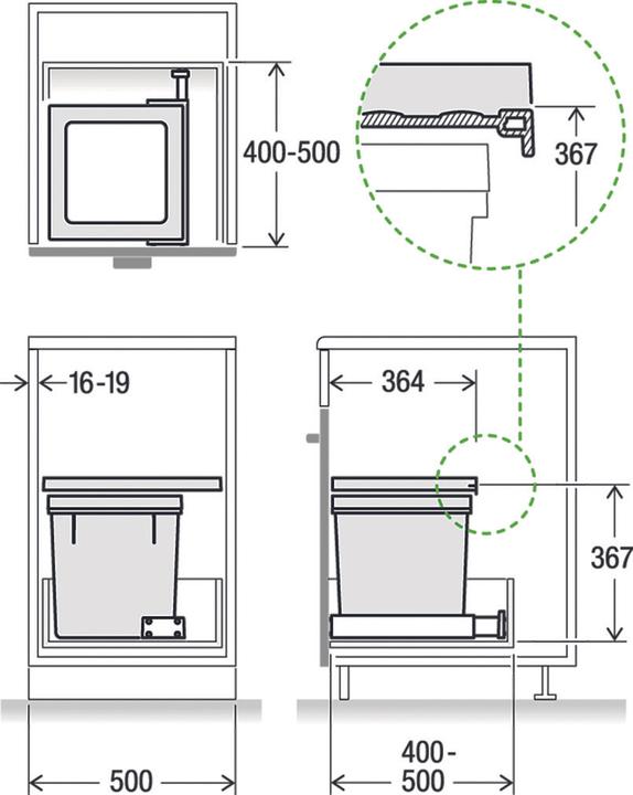 Productafbeelding Müllex X50 Basissysteem voor afvalinzameling (35 l)