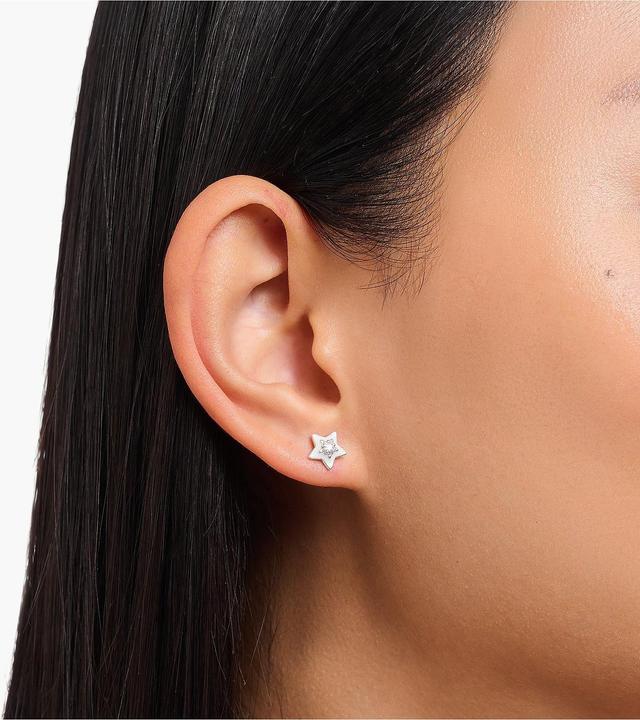Immagine prodotto Thomas Sabo Orecchini Stella con pietre bianche e smalto bianco a freddo Argento (Argento 925, Smalto)