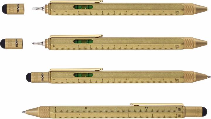 Produktbild Troika Kugelschreiber Construction Pen 1 mm, Gold (Messing, 1 x)