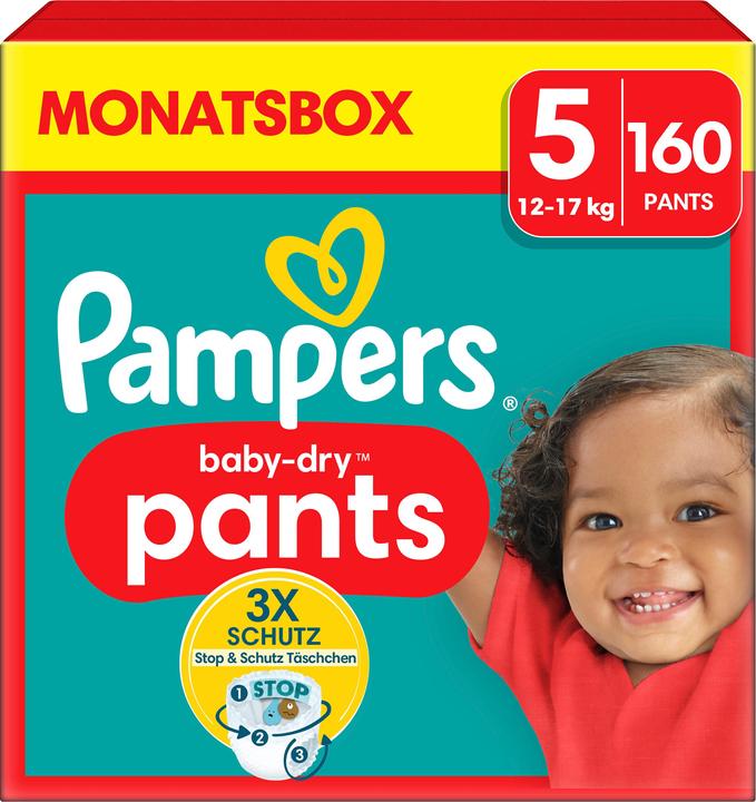 Pampers Baby-Dry Pants (Gr. 5, Monatsbox, 160 Stück)