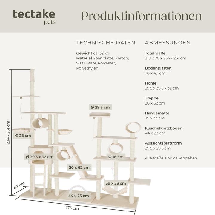 Produktbild tectake Snooky (261 cm, Beige)