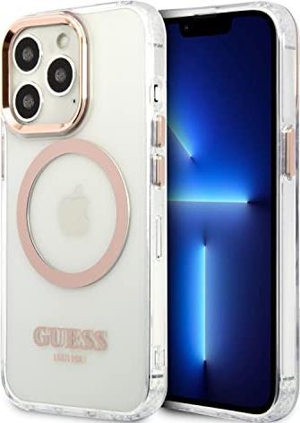 Produktbild Guess GUHMP13XHTCMK iPhone 13 Pro Max 6,7" czarny/black hard case Gold Outline Translucent MagSafe (Apple iPhone 13 Pro Max)