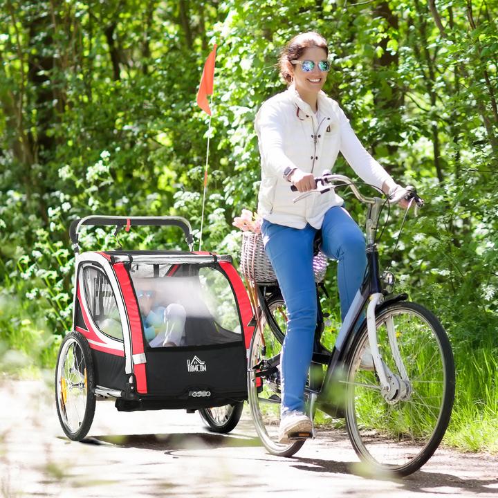 Produktbild Homcom Kinderfahrradanhänger mit Aufbewahrungstasche