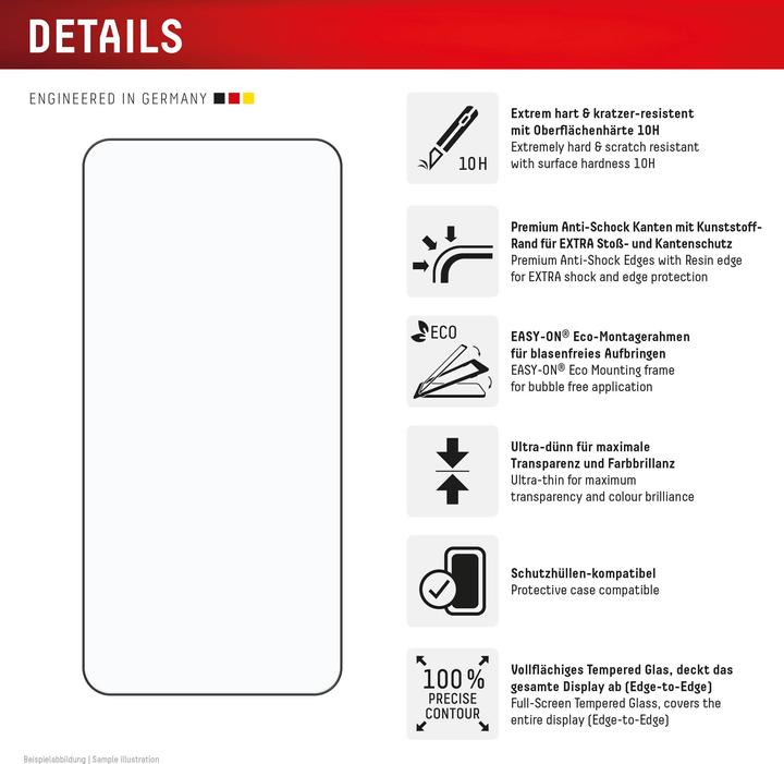 Image du produit Displex Real Glass, Full Cover Panzerglas (1 pièce(s), Samsung Galaxy S25, Samsung Galaxy S24)