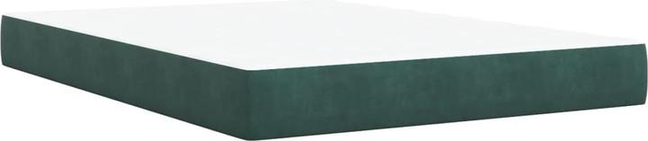 Image du produit VidaXL Boxspring Lit Lit capitonné avec matelas Vert foncé 140x200cm Velours (140 x 200, 140 x 200)