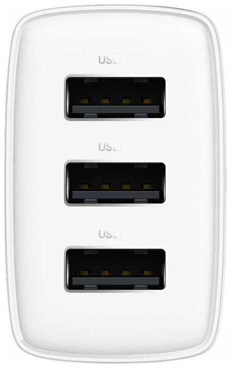 Image du produit Baseus Compact Charger 3U 17W EU Blanc (17 W)