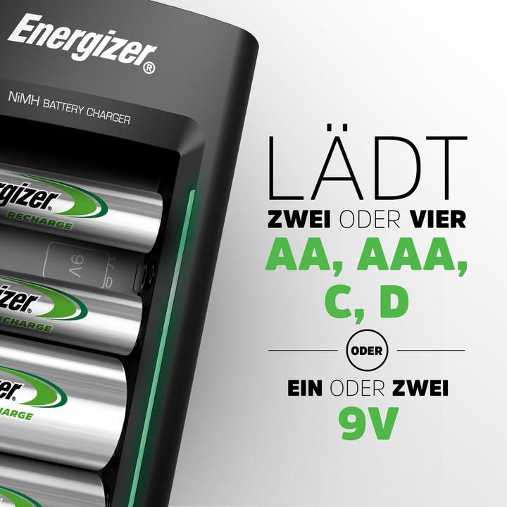 Produktbild Energizer Recharge Universal (1 Stk., 9V Block, AA, AAA, D, 2300 mAh, Ladegerät ohne Akku)