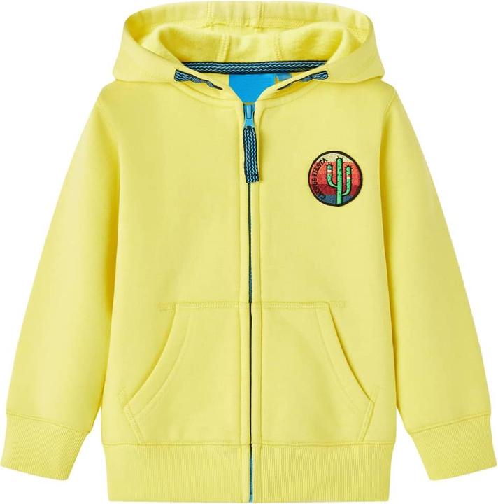 VidaXL Kinder-Kapuzenpullover mit Reissverschluss Hellgelb