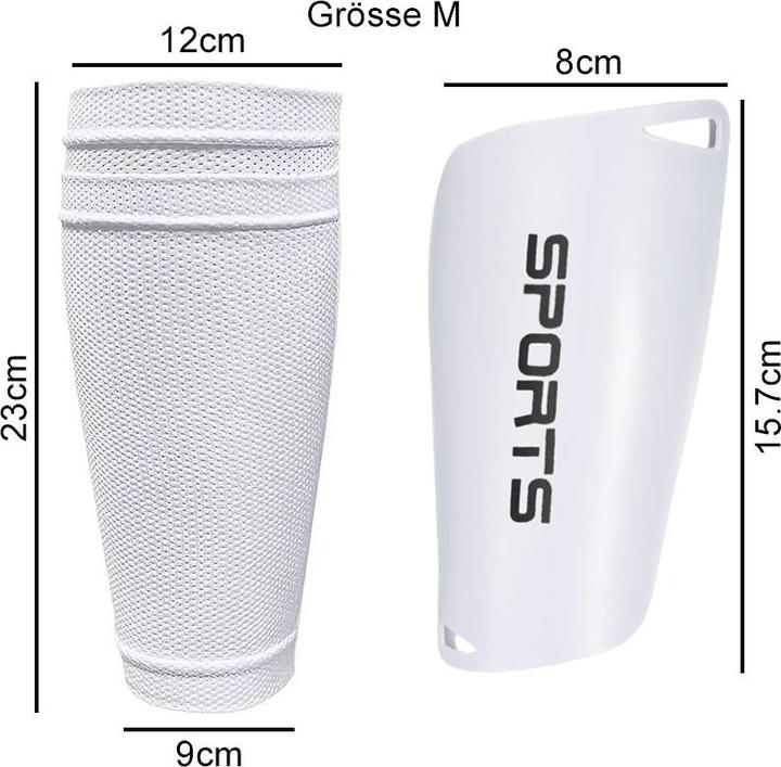 Immagine prodotto Cbx Set calcio Calzettoni e parastinchi taglia M Bianco (M)