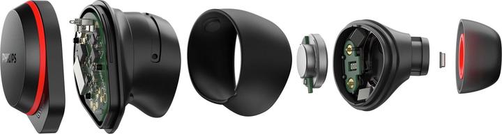 Productafbeelding Philips TAA7507BK/00 Echte draadloze sporthoofdtelefoon Bluetooth Zwart (ANC, 7 h, Draadloze)