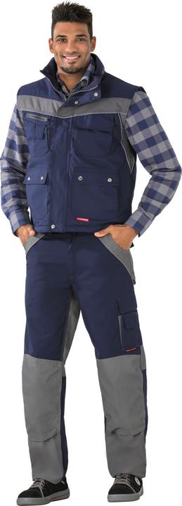 Actual product image Planam unisex winter waistcoat PLALINE navy, zinc size L (L)