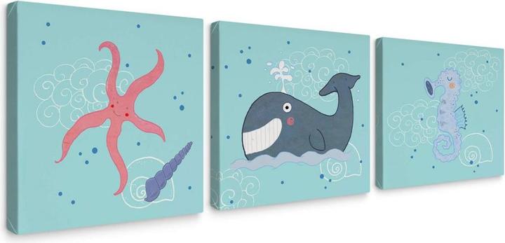 Image du produit Trenddeko Loske - Sur la plage (3 parties) (40 x 40 cm)