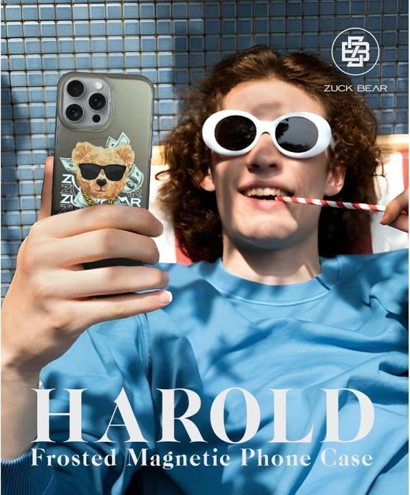 Produktbild Zuck Bear HAROLD MAG Hülle kompatibel mit MagSafe für IPHONE 16 Pro Max schwarz (Apple iPhone 16 Pro Max)