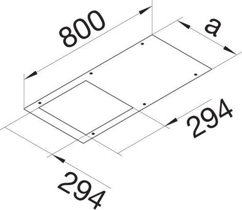Actual product image Hager Cover BKA400800Q08 for BKF/BKW400 Q08 (80 cm)