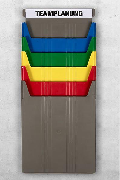 Actual product image Eichner FLAT wall-mounted sorting system, for format A4, filling height 9 mm, grey (A4)