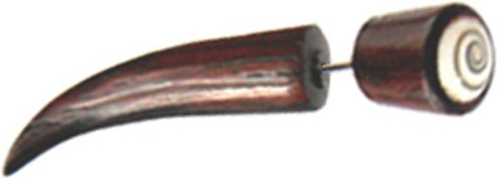 Immagine prodotto Star Piercing Fake Expander gebogen Shiva-Auge aus Narra Holz (senza ottone, Organico)