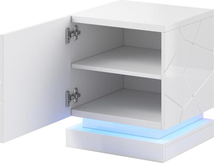 Produktbild Cama QIU Nachttisch 2 Stk. 46x41 5x53 cm weiss glänzend/weiss glänzend