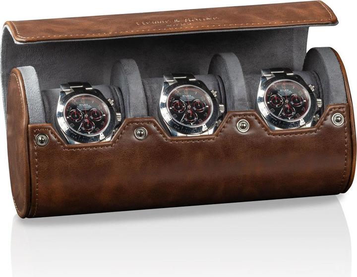 Immagine prodotto Heisse & Söhne Rotolo vintage con 3 orologi - Marrone